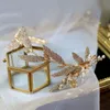 Wedding Hair Jewelry Bride Elegant crystal Hairband earrings Gold Retro Leaves Head piece Luxury hair Accessories 230112