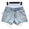 Brief Drucken Kurze Jeans Frauen Hohe Taille Shorts Frühling Sommer Sexy Hosen Mode Atmungsaktive Hose