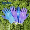 Gants de travail imperméables GMG violet Polyester gris Latex sable sécurité femmes jardin agriculture Construction