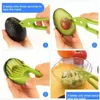 Фруктовые овощные инструменты 3 в 1 авокадо Slicer Mtifunction Cutter Нож Пластиковый пилеров