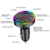 Auto-Audio-Bluetooth-FM-Transmitter 7 Farben LED-Hintergrundbeleuchtung Radio MP3-Musik-Player Atmosphärenlicht O-Empfänger USB-Ladegerät Drop Lieferung Dhvk0