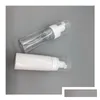 梱包ボトル品質の白いクリア30ml 60mlプラスチック石鹸ディスペンサーボトルフォームポンプムース液泡ドロップ配信オフィスSC DH9T7
