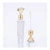 Bouteilles d'emballage L Diamond Diy Lip Gloss Tubes Gold Transparent Black Clear Empty Lipgloss Tube Lips Glosss Travel Bottle Packaging Dhtth