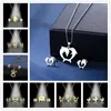 Collier Boucles D'oreilles Ensemble 45 cm En Acier Inoxydable 33 Sortes De Divers Animaux Serpent Papillon En Forme De Pendentifs Pour Homme Femmes