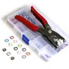 Craft Tools Plier Tool 100 200 Set 10 Color Metal Sewing Buttons Hollow Solid Prong Press Studs Snap Fasteners for Installing Clothes Bags 230111