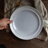 Płyty pęknięte lodowe glazurę nieregularną ceramiczną talerz nordycki klasyczny przepełnienie boho mandala obiad popołudniowy deser