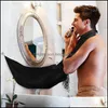 Autre Bain Toilette Fournitures Barbe Bavoir Rasage Mode Tablier Catcher Couleur Unie Pinces À Cheveux Cape Imperméable Salle De Bains Robe Drop Deliv Otiy4