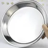 Plates Plate Stainless Steel Round Dinner Pan Metal Cake Dish Baking Serving Deepfruit Eating Tray Camping Divideddessert