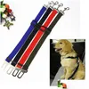 Hondenkragen ontleende puppy outdoor auto zitgordel huisdier veiligheidsreizen verstelbare harnas beperking lead clip veiligheidsgordel tqq druppel leveren dh04h