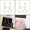 Charme exagéré mode soleil dieu lune asymétrique boucles d'oreilles déclaration fête porter bijoux livraison directe Dhtfs