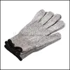 Andra köksverktyg Säkerhet Anti Cut Resistant Gloves Proof Stab Metal Mesh Butcher Level 5 Protection Glove Delivery Home Garde DHBTR