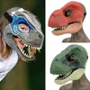 Máscaras de festa Dinosaur Horror Dino Capfetar crianças adultas Cosplay Open Bouth Latex Christmas Gift 230113