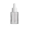 F￶rpackningsflaskor 30 ml glasflaska platt skodare frostad/transparent/b￤rnsten runda eteriskt oljeserum med glas dropper kosmetisk trav dhgfc