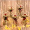 Favor de festas Decorações LED BOBO BALOLON PLANEIRA CORAÇÃO LIGHT em forma de rosa Flor Flower Balloons Transparent Wedding Wedding Dia dos Namorados Gi otrr6