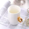 Mugs Creative Wedding Gifts Lovers Couple Cartoon Elegant Crystal Diamond Ring 350ml White/Black Ceramic Cute Water Coffee Cup