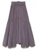 Kjolar 2023 Autumn Winter Women Jupes Japanese Design High midje Sashes Pleated Mujer Faldas Swing Oregelbundet Puffy