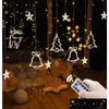 Christmas Decorations Led Star Lamp Curtain Garland Fairy String Lights Decoration Outdoor For Holiday Wedding Party 2023 Year Dec D Dhnki