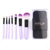 Make -upborstels 7 stks set oogschaduw foundation poeder eyeliner wimpers lip make -up cosmetische schoonheid gereedschap kit groothandel
