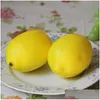 Articoli novità Mini Giallo Artificiale Finto Limone Simulazione Frutta in plastica Soggiorno Cucina Decorazione domestica Tavolo Decorativo Ornamen Dhboz