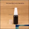 Packing Bottles 5Pcs/Lot 15Ml Black Glass Empty Essential Oil Bottle Small 1/2Oz Lotion Pump Per Pot Refillable 15Cc Packaging Stora Otwoz