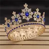 Bruiloft haar sieraden luxe koninklijke koning kroon bruid tiaras en kronen koningin kristal diadeem prom hoofdtooi hoofd accessorie optorie optocht 230112