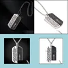 Pendentif Colliers Collares Bible Cross Hommes Collier Militaire Dog Tag 316L Bijoux En Acier Inoxydable Vers Religieux Drop Livraison Penda Dhofq