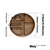 Accessories Wooden Rolling Tray With Groove Diameter 218Mm Natural Wood Smoking Tobacco Roll Trays Drop Delivery Home Garden Househo Dhu0G