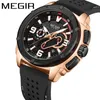 Montres-bracelets Relogio Masculino Megir 2023 Montres Hommes Mode Sport Hommes Montre Quartz Business Chronographe Montre-Bracelet Mâle Reloj Hombre