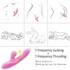 Anal Toys G Spot Vibromasseur Lapin Avec Chauffage Poussée Sucer Clitoridien Gode Vibrateurs Stimulateur Double Moteur Étanche Adult Sex 230113