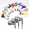 Inne produkty golfowe 10pc Ustaw Iron Club Cover Akcesoria sportowe Kliny 49 ASPX Gradients Numer Ball Rod Ochronność 230113