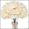 Decorative Flowers Wreaths Silk Artificial Hydrangea 54 Petals Hydrangeas With Stem Flower Arrangement Table Decor Wedding Home De Otytl