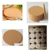 Mats Pads 500pcs Classic Round Plain Cork Coasters bebem idéias de tapete de vinho para casamento e entrega de presente entrega de garden home jardim kitch dhhtc