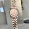 Zegarek damski 36 mm okrągły cyfrowy cyfrowy znak czasowy stal nierdzewna 904L składana klamra odporna na zarysowanie niebieskie kryształowy maszyna automatyczna Montre de Luxe