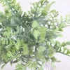Decorative Flowers & Wreaths 3 Pcs 5 Forks Plastic Plants For Scrapbooking Artificial Grass Home Wedding Decoration Fake Plant Decor