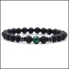 BEADED MEN MEN MEN BRACELETE NATURAL STEIRA BELE BEATIF CHAKRA JOENS GEST LAVA NOVE