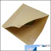 Depolama torbaları 100pcs/lot 18x18cm kahverengi antioil kraft kağıt paketi açık üst yağ geçirmez kese pişirme sandviç paketi damla teslimat ev ga otbuj