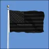 Bannerflaggen 3x5ft Black American Flag Polyester Kein Viertel werden uns USA Historical Protection doppelt doppelte Innen im Freien im Freien erhalten. Dr. OTPI0