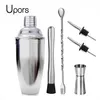 Bar Tools UPORS Edelstahl Cocktail Shaker Mixer Wein Martini Boston Für zarte Drink Party 550ML 750ML 230113