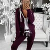 Giacche da donna Abbigliamento sportivo con cappuccio con zip da donna Felpa con cappuccio da donna Giacca sportiva Cappotto Capispalla Top Solido