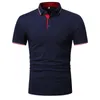 Herren Polos Poloshirt Herren Einfarbig Business Casual Kurzarm Baumwolle Gemütlich Hochwertige Marke Herren