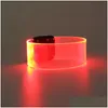 Party Decoration 1Pcs Led Luminous Glowing Wrist Candycolored Movement Bracelet Light Glow Sticks Braceletshalloween Propsparty Drop Dhqyb