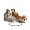 Porte-clés Anime Tian Guan Ci Fu acrylique Figure porte-clés Xie Lian Hua Cheng support modèle plaque bureau décor debout signe porte-clés jouets