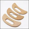 Chinese Style Products Wooden Lymphatic Drainage Mas Tool Handheld Gua Sha Scra Paddle Anti Cellite Muscle Pain Relief Maderotherapi Dhitx