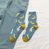 Femmes chaussettes coréen mignon fruits dessin animé avocat banane pastèque citron doux coton drôle rue cadeau de noël livraison directe