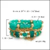 Charm Bracelets Creative Beaded Crystal Bracelet 4 Pack Mtilayer Bohemian Style Wholesale Drop Delivery Jewelry Otpnj