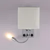 Wall Lamp 2 Lights Switches LED Bedside Reading Light Home Focus Swing Arm Sconces