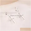 Dangle Lustre Europe Mode Bijoux Simple Croix Boucles D'oreilles Livraison Directe Dhmyl