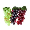 Décoration de fête Raisins Fruits Artificiels Réalistes Clusters Semblant Jouets Vinesbunch Ornement Décoratif Faux Simulation Cluster Bundles