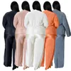 Casual dames plus size tracksuits krimp geplooide brede been broek mode sport home drie stukken pak xl/xxl/xxxl/xxxxl/5xl