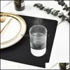 Mats Pads Newplacemats Faux Pu Leather Resistente al calore Lavabile Tavolo da pranzo Mat Antiscivolo Macchia per cucina Rrf12425 Drop Delivery H Otxye